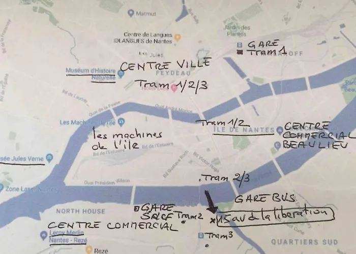 Ntes 3p Box Gratuit 1 à 6 Pers Linge Fourni Appartement *